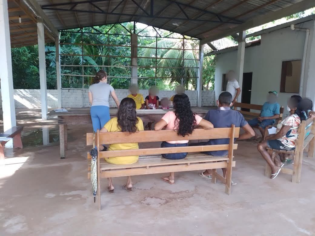 Group interview at a community shelter